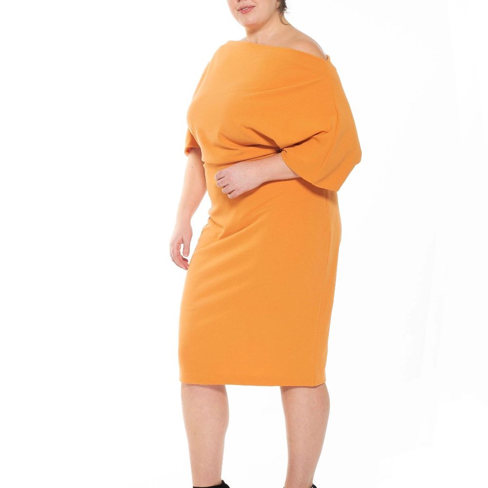 Alexia Admor Olivia One Shoulder Sheath Dress - Almond color